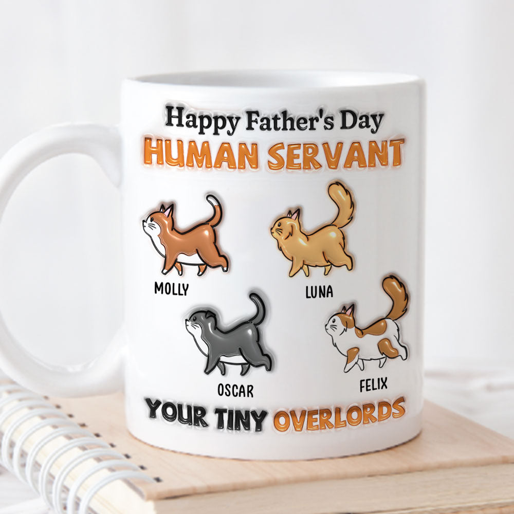 Personalized 3D Inflated Effect Custom Ceramic Mug for Your Tiny Cat Lover