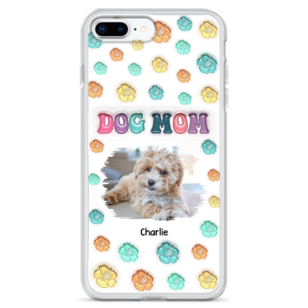 Customizable 3D Inflated Effect Dog Mom Summer Photo Personalized Phone Case