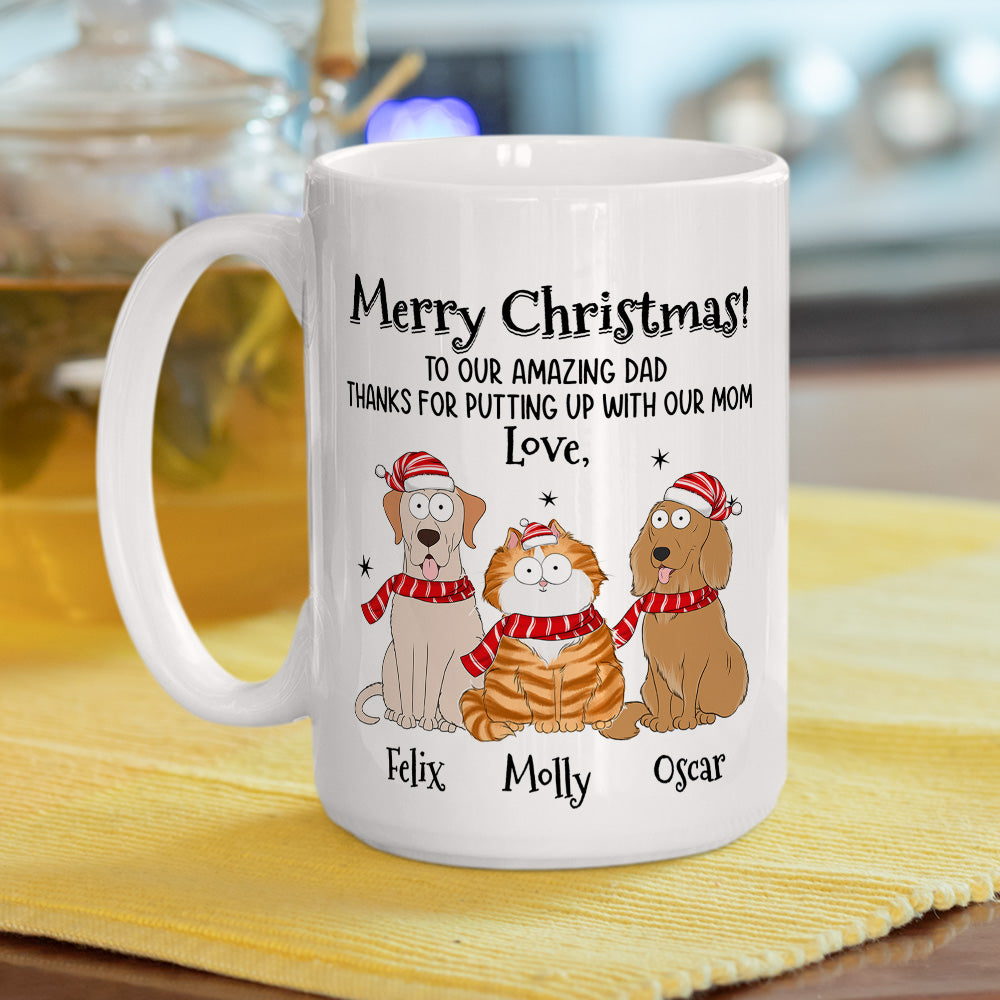 Personalized Christmas Dog Coffee Mug - Ideal Gift for Pet Lovers