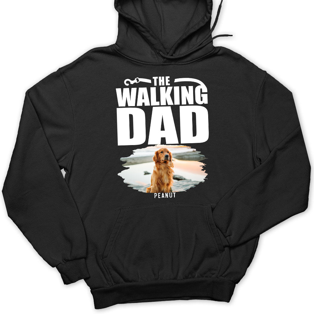 Personalized Walking Dad/Mom Photo Custom Hoodie - Ideal Gift for Pet Lovers