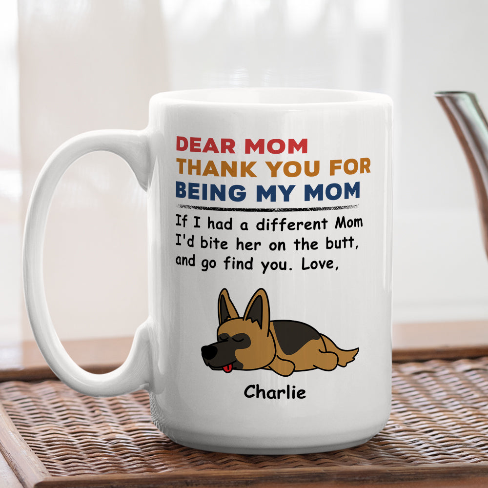 Personalized Custom 'Bite The Butt' Coffee Mug - Ideal Gift for Pet Lovers