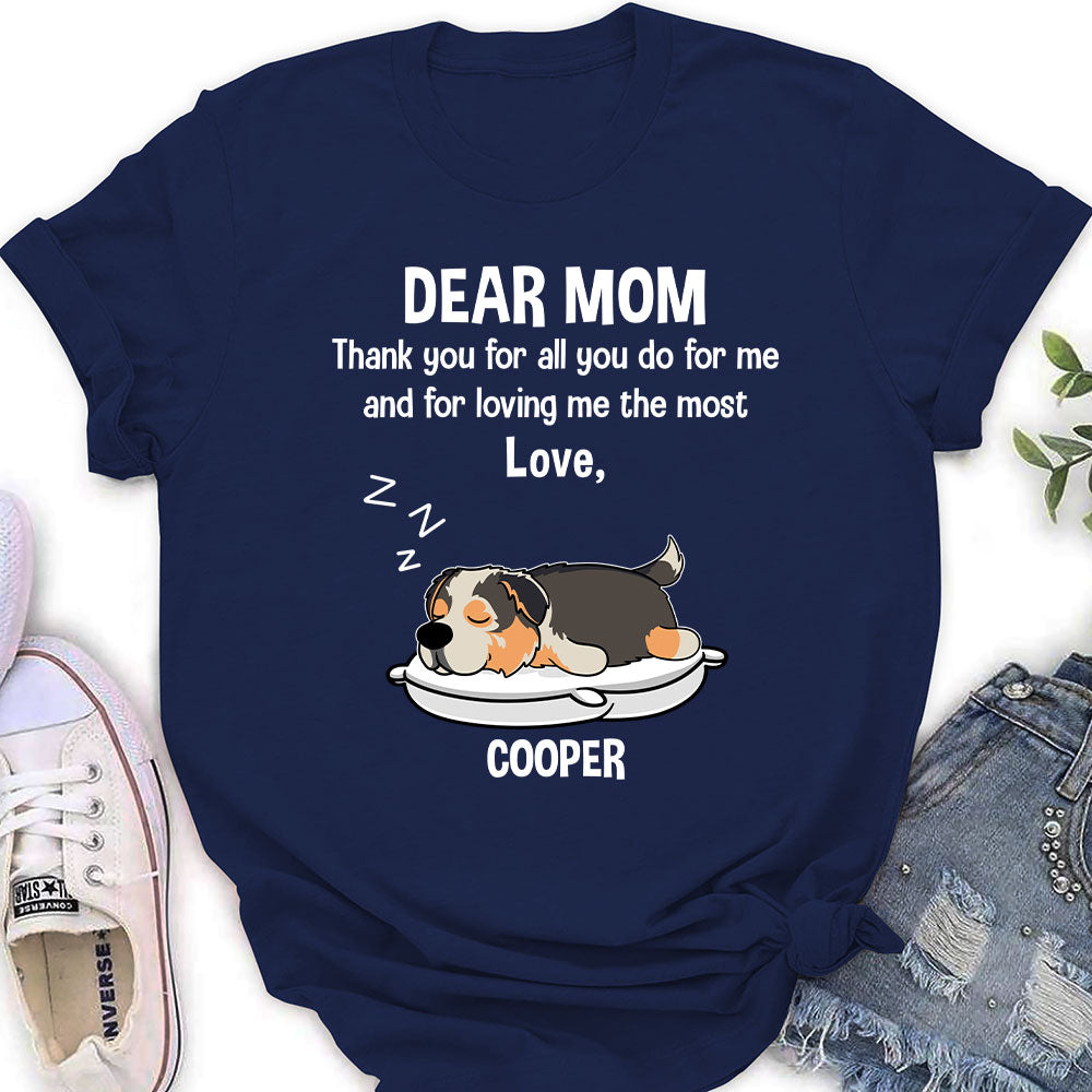 Mom, Thanks for Your Love! - Customizable Personalized Women's T - shirt for Pet Lovers