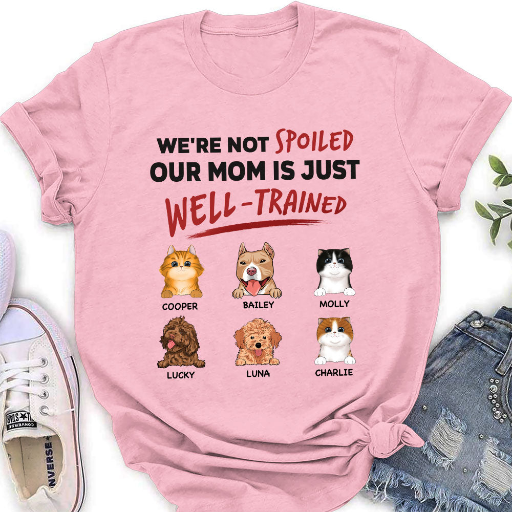 Customizable 'Our Dad Is Just Well Trained' Women's Pet Lover T-shirt