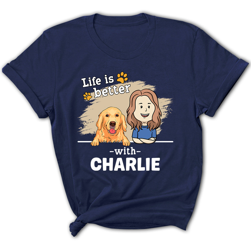 With Pet 2 - Customizable Personalized Women's Pet Lover T-shirt