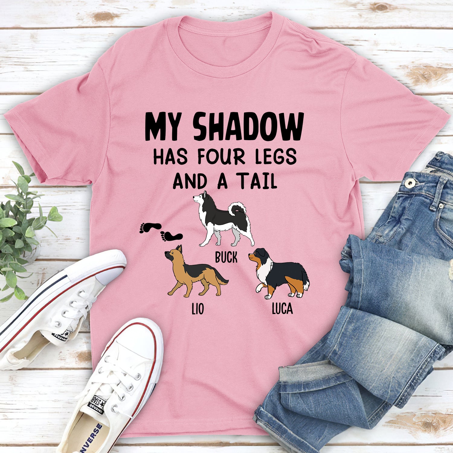 My Shadow 2 - Customizable Unisex Personalized T - shirt for Pet Lovers