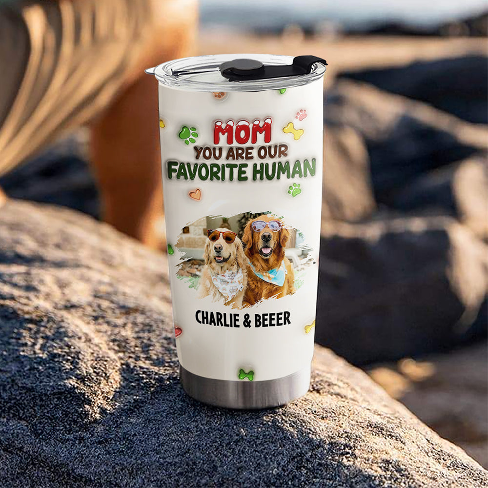 Personalized You Are My Favorite Human 3D Inflated Effect Photo Tumbler - High - Quality Stainless Steel