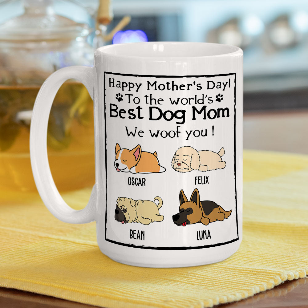 Customizable 'You're the Best Dog Mom Ever' Personalized Coffee Mug