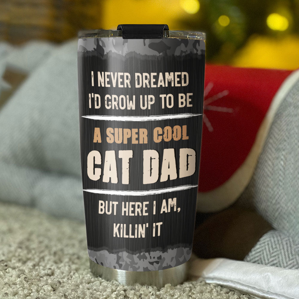 Cat Dad - Customizable Personalized Tumbler with Endless Style