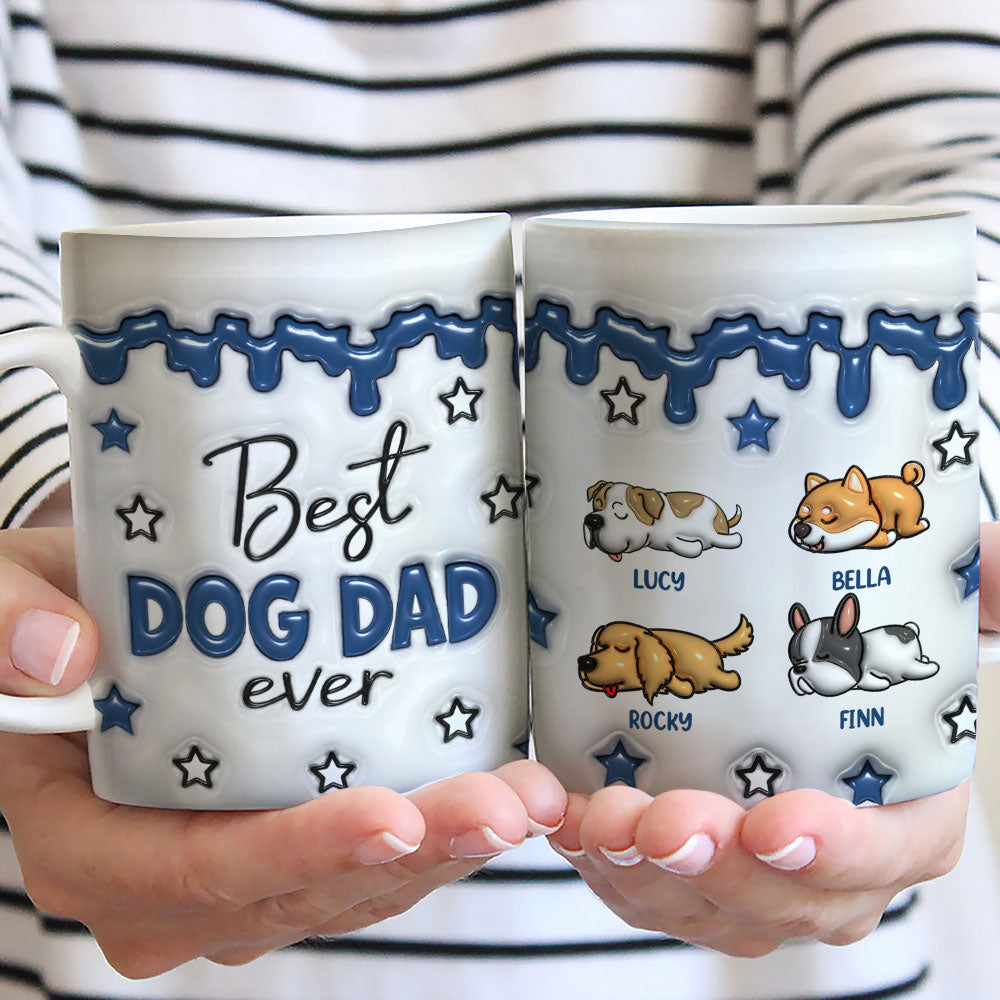 Best Dog Parents - Personalized 3D Inflated Effect Custom Ceramic Mug