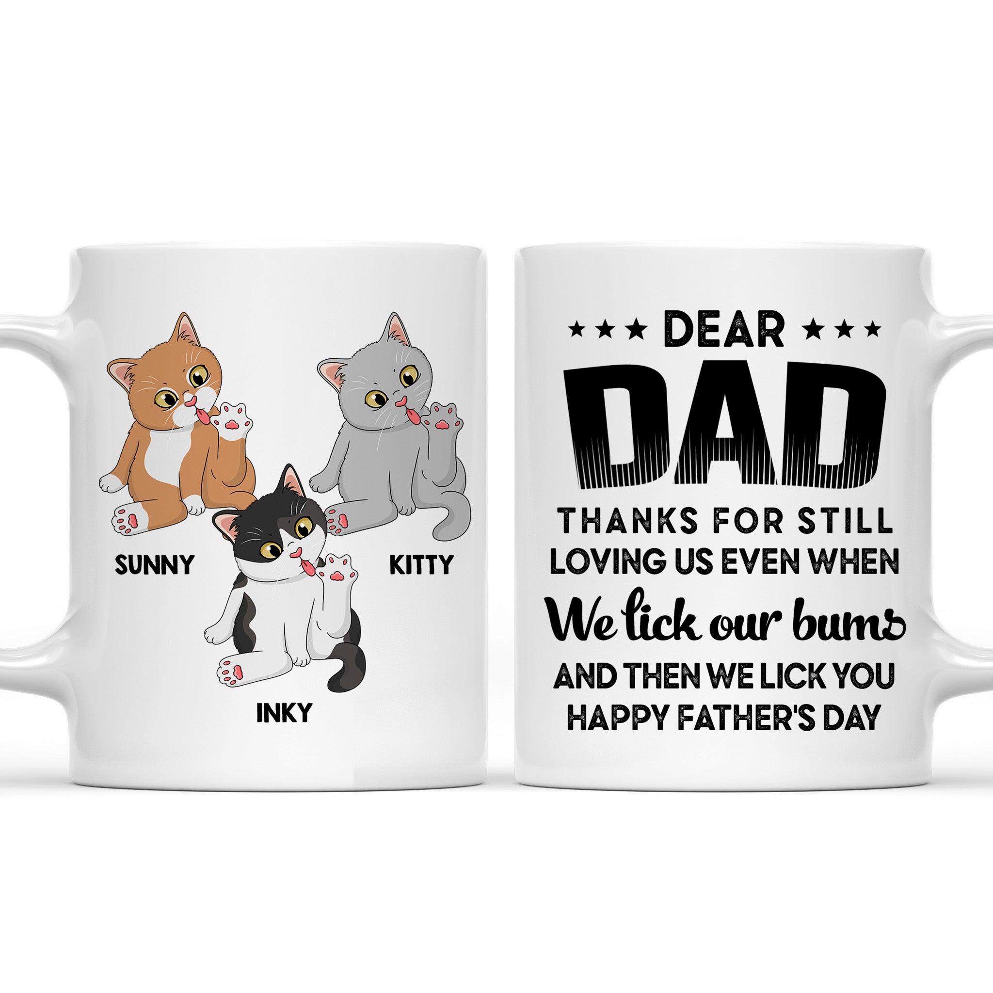 Personalized 'Lick My Bum' Custom Coffee Mug - Ideal Gift for Pet Lovers
