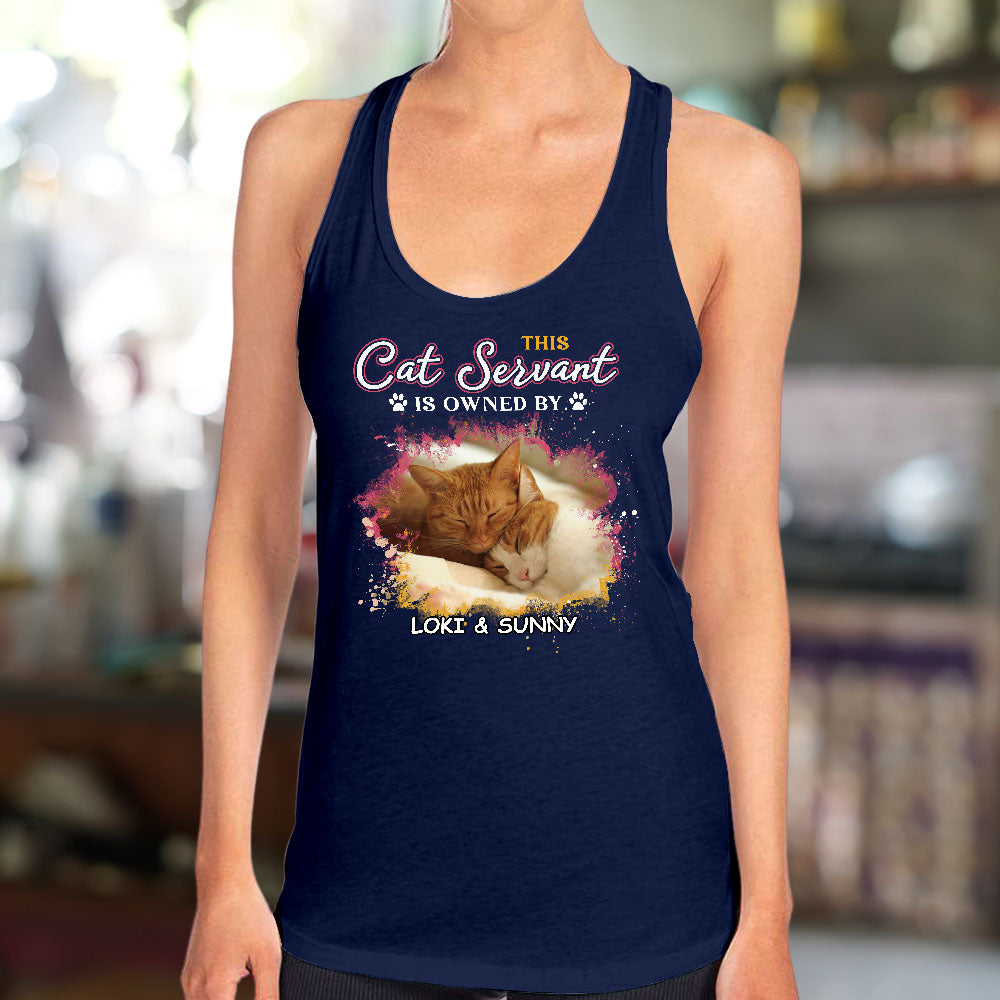 This Cat Servant - Customizable Women's Summer Racerback Tank for Pet Lovers