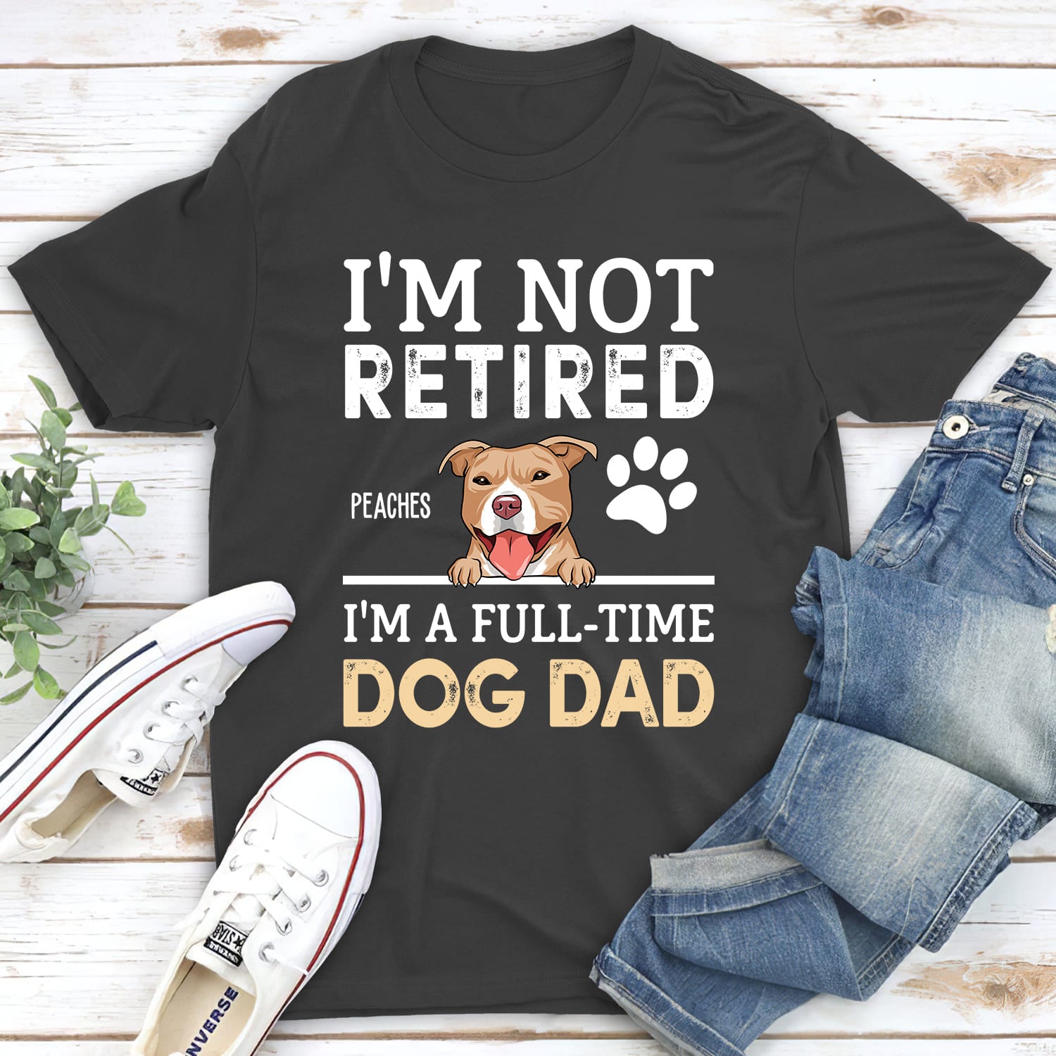 Customizable Premium T-shirt for Devoted Dog Dads
