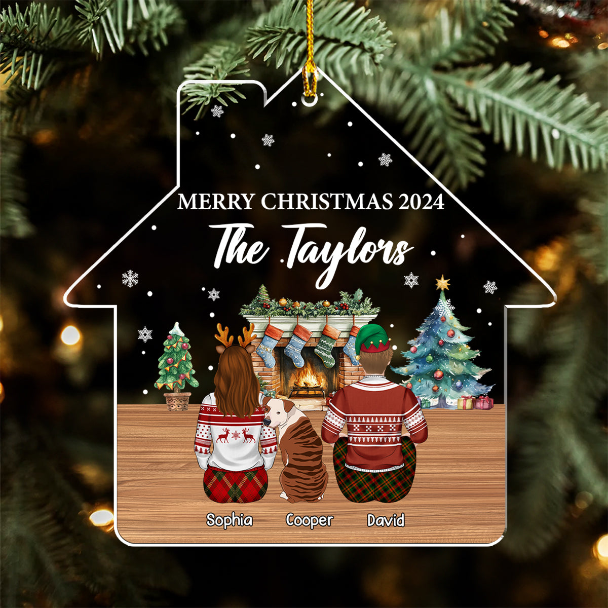 Customizable Family Reunion Christmas Acrylic Ornament - Personalized Keepsake