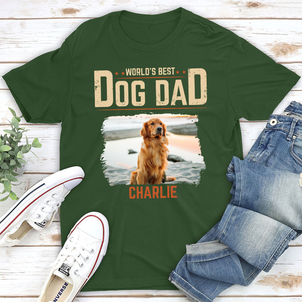 Top - Rated Personalized Vintage Dog Dad Premium T - shirt