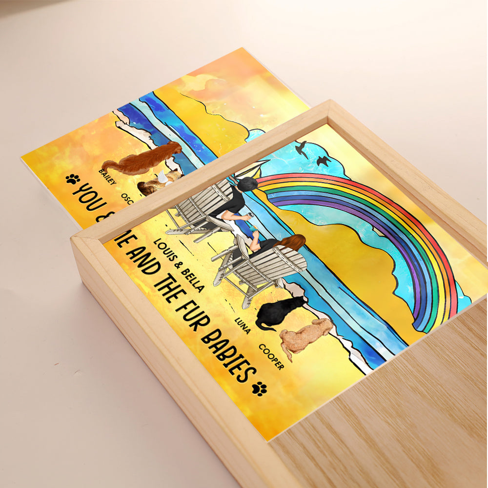 Personalized You, Me, and Our Fur Babies Frame Light Box - Unique Home Decor