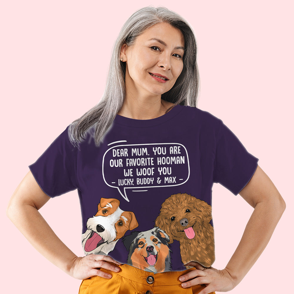 My Favorite Hooman - Unique Personalized All-over-print T-shirt
