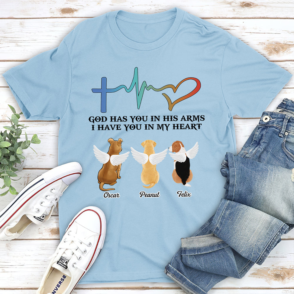 Personalized God-Hugged Unisex Memorial T-shirt for Pet Lovers