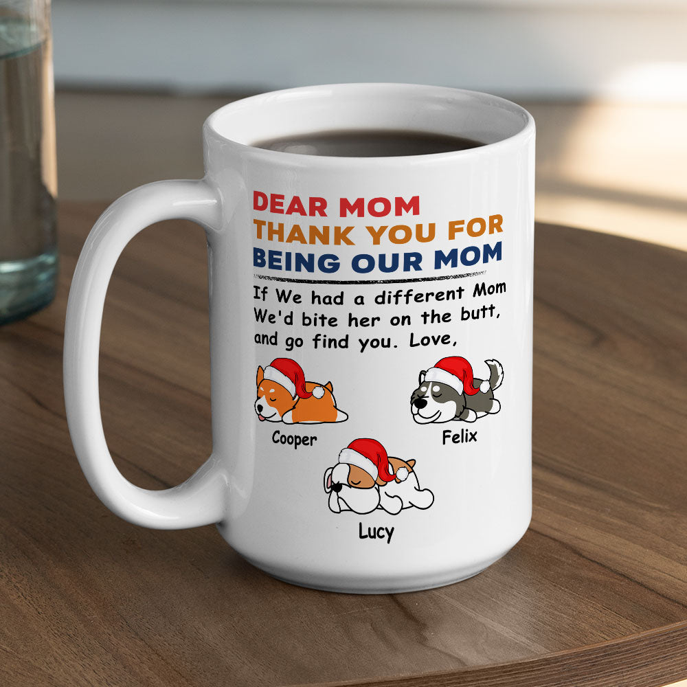 Personalized Bite The Butt Christmas Coffee Mug - Ideal Gift for Pet Lovers