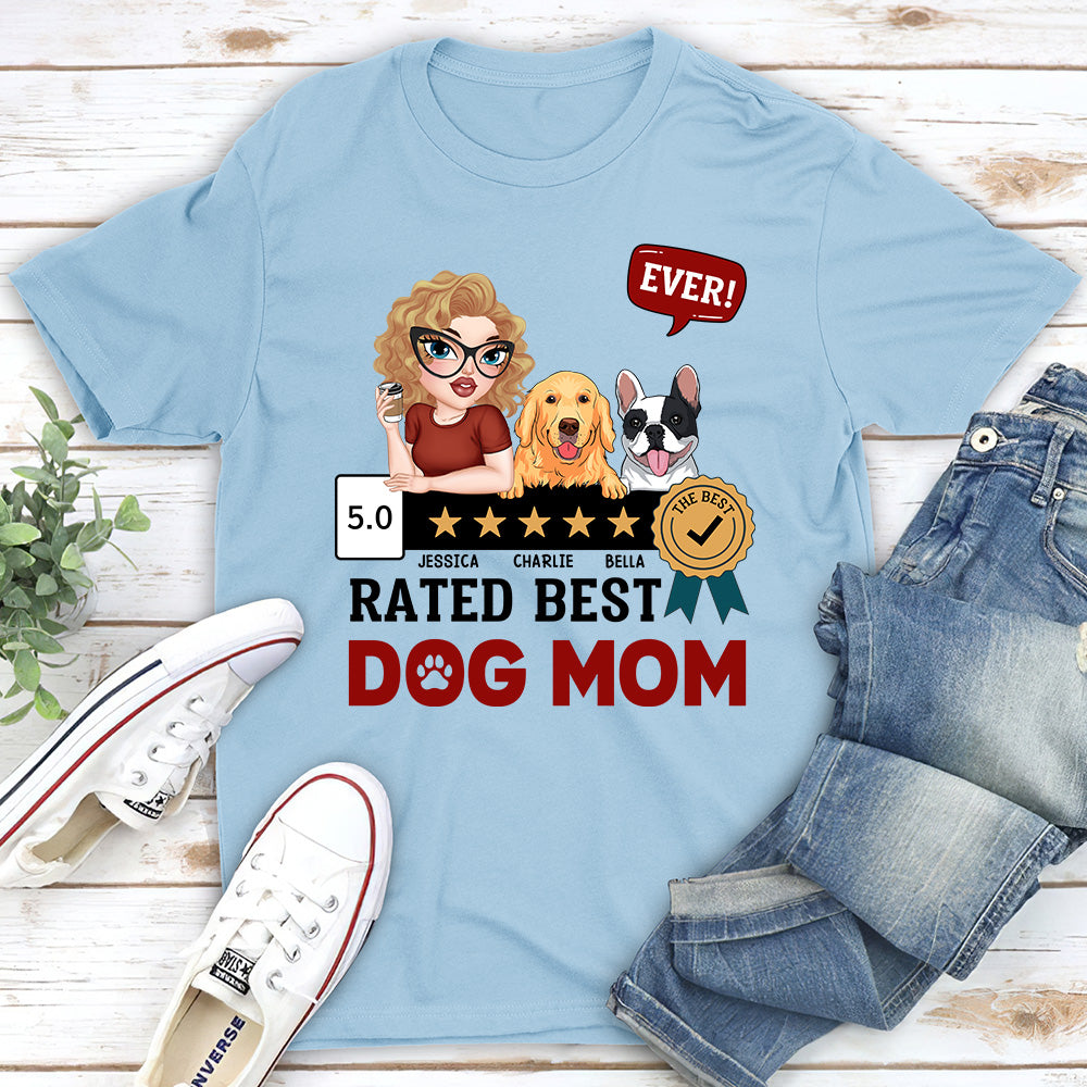 Top-Rated 'Best Dog Mom Ever' Personalized Custom Unisex T-Shirt