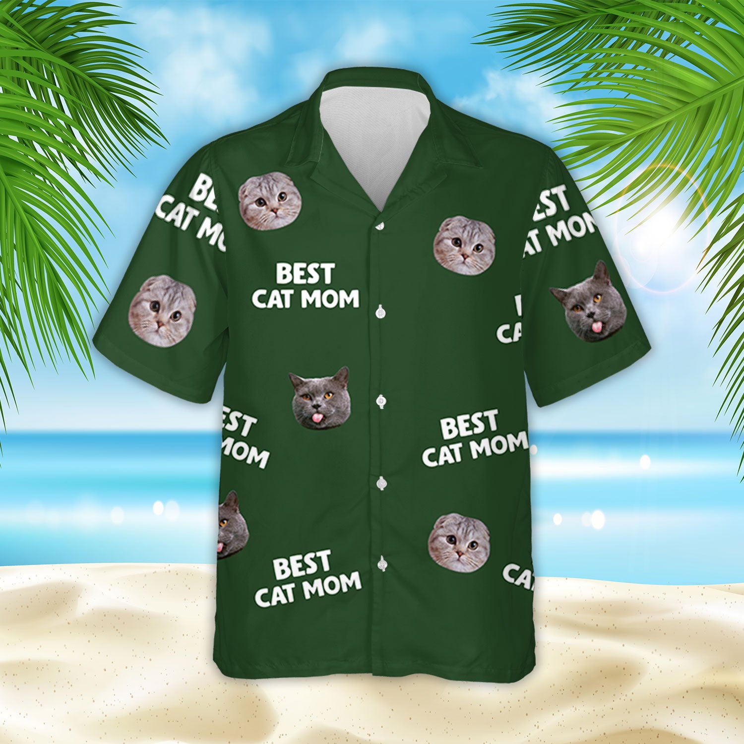 Personalized Custom Hawaiian Shirt with Your Pet's Face - Ideal for Mom, Dad, and Pet Lovers