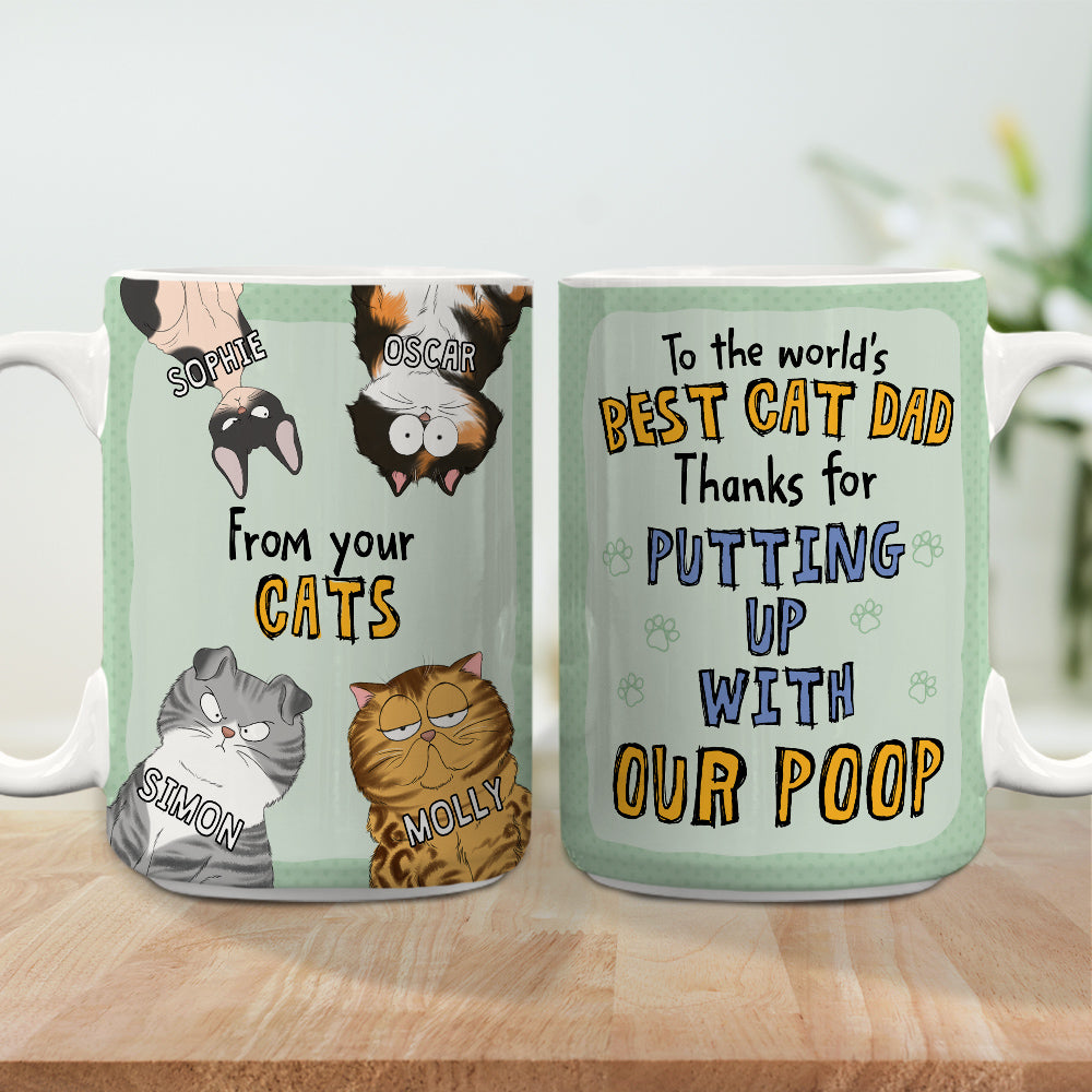 Cat Dad - One-of-a-Kind Personalized Custom Coffee Mug for Pet Lovers