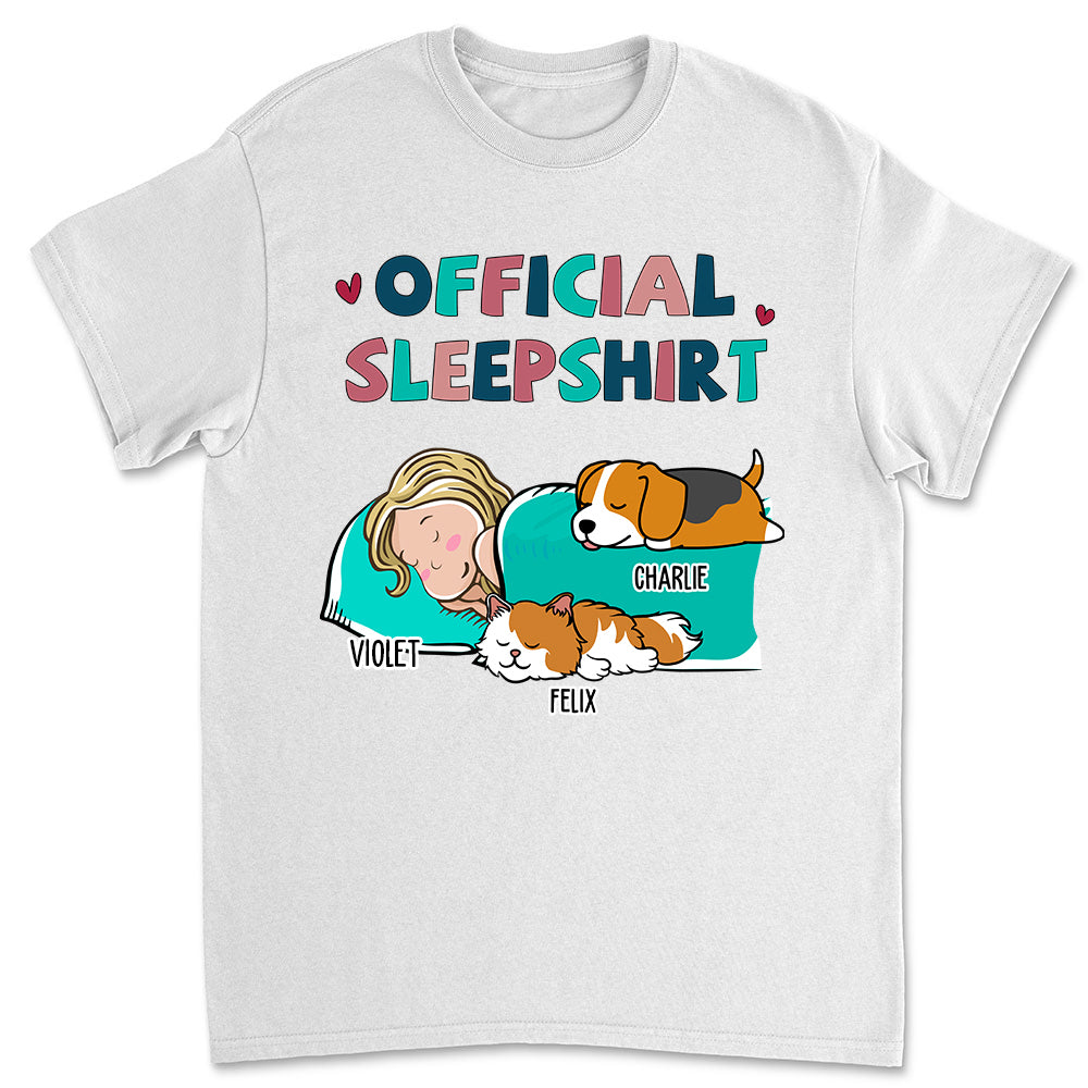 Personalized Custom Unisex Sleeping Pet Sleepshirt - Ideal Gift for Pet Lovers