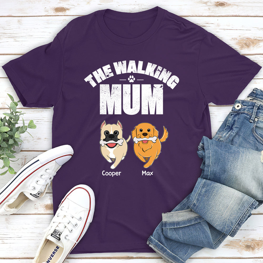 Personalized Custom Unisex 'Walking Dog' T-shirt - Ideal Gift for Pet Lovers