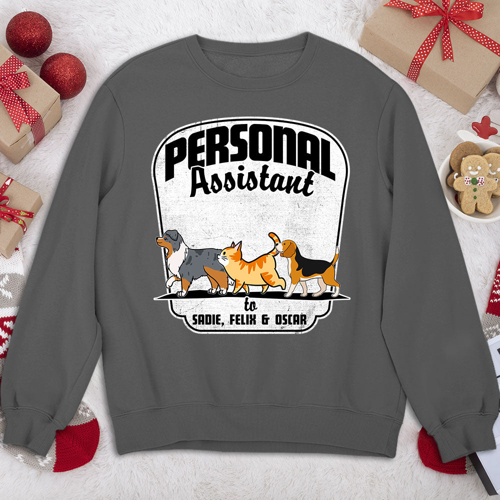 Personalized Custom Pets Personal Assistant Sweatshirt - Ideal Gift for Pet Lovers