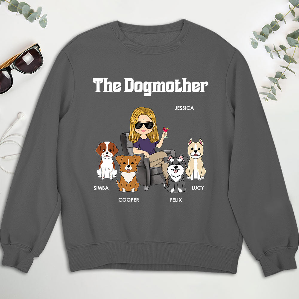 Customizable Cartoon Dog Parents Personalized Sweatshirt - Ideal Gift for Pet Lovers
