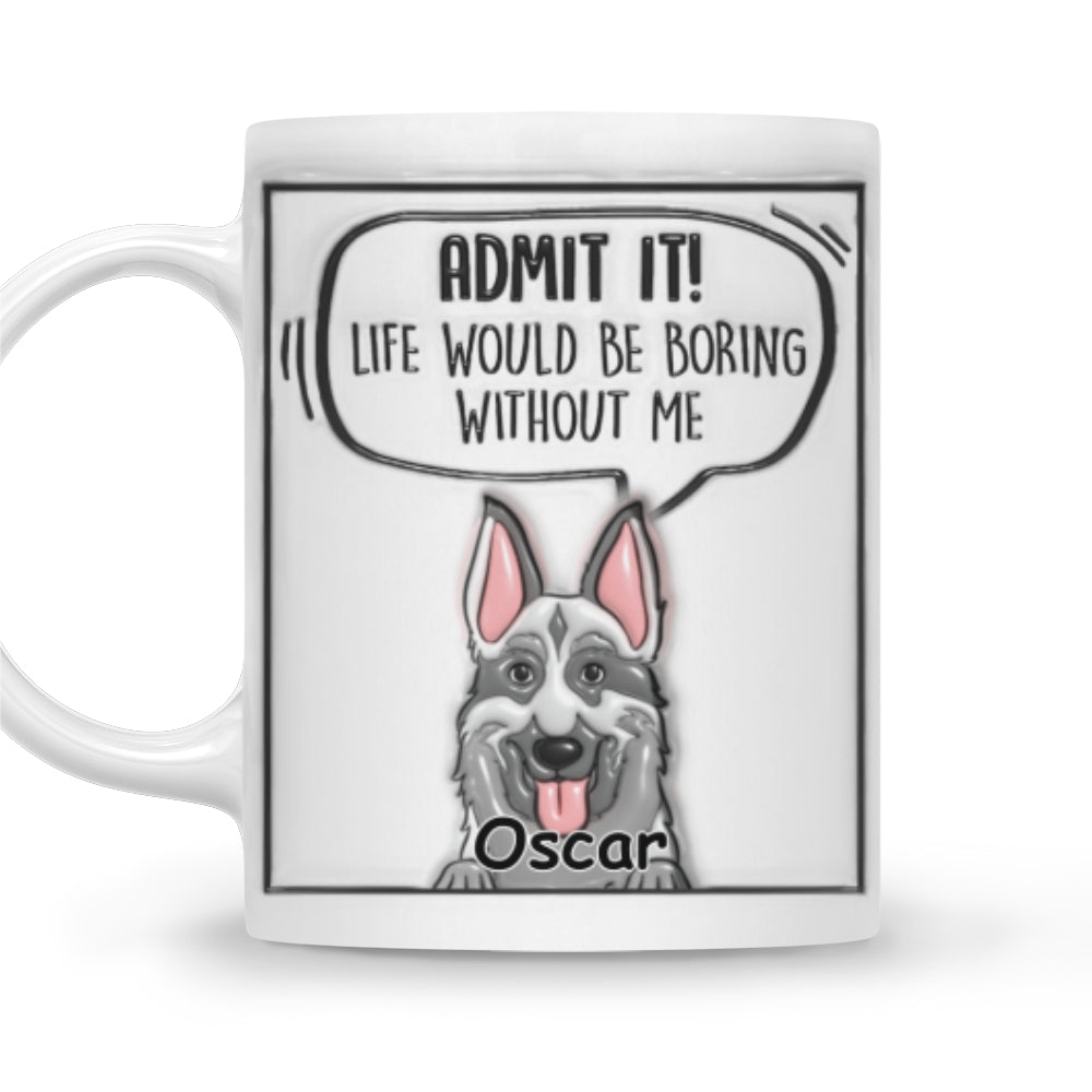 Personalized 3D Inflated Effect Custom Dog-themed Mug