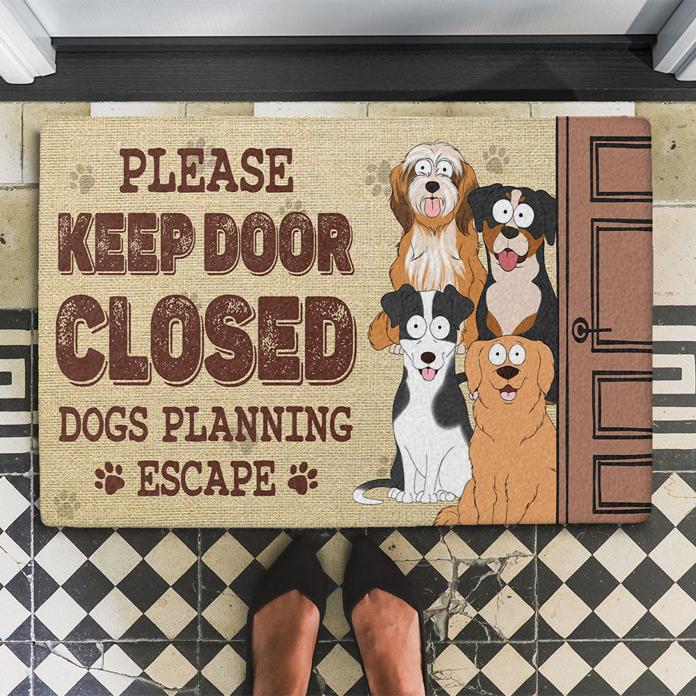 Dog Planning Version 2 - Customizable Personalized Pet Doormat