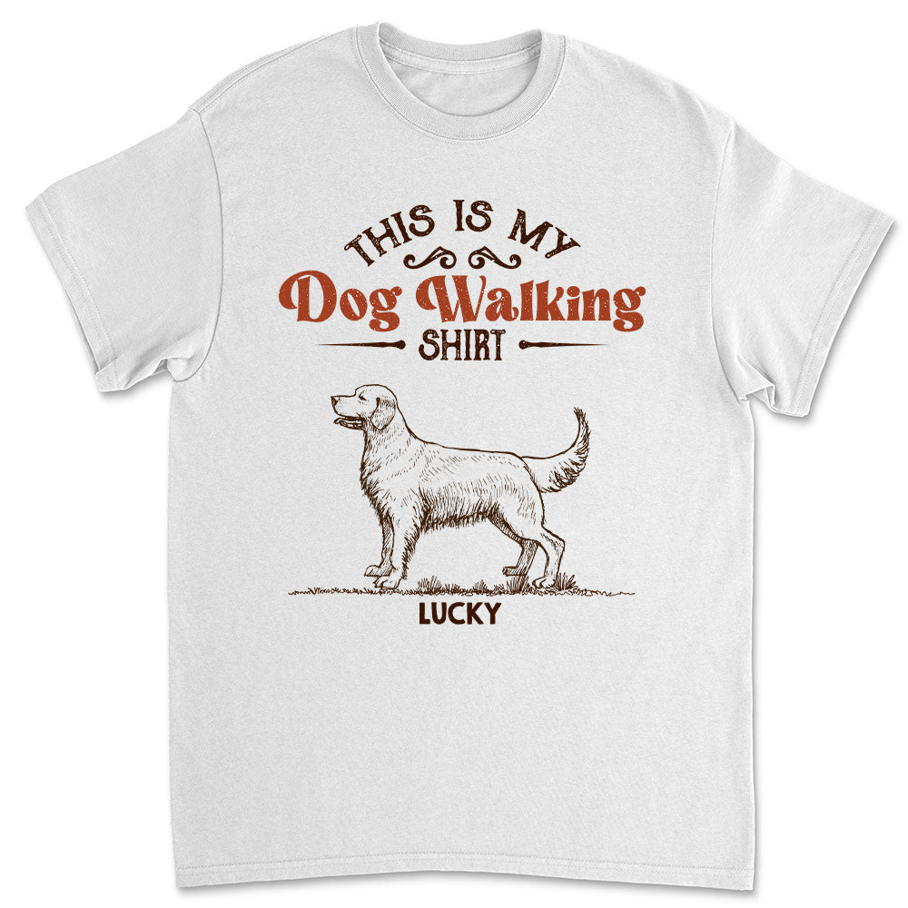 Customizable Vintage Dog Walking Premium T - shirt: Ideal Gift for Pet Lovers