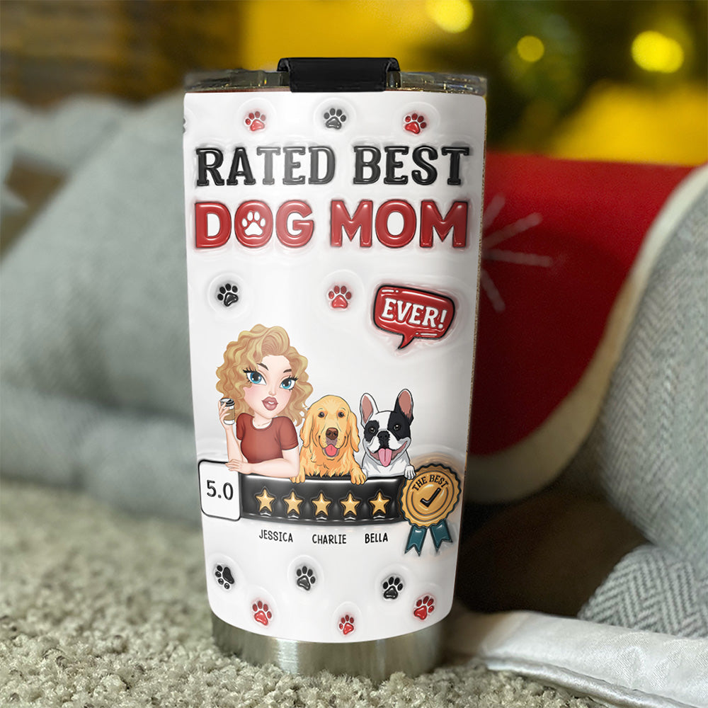 Top-Rated Personalized 3D Inflated Effect Tumbler for Dog Moms