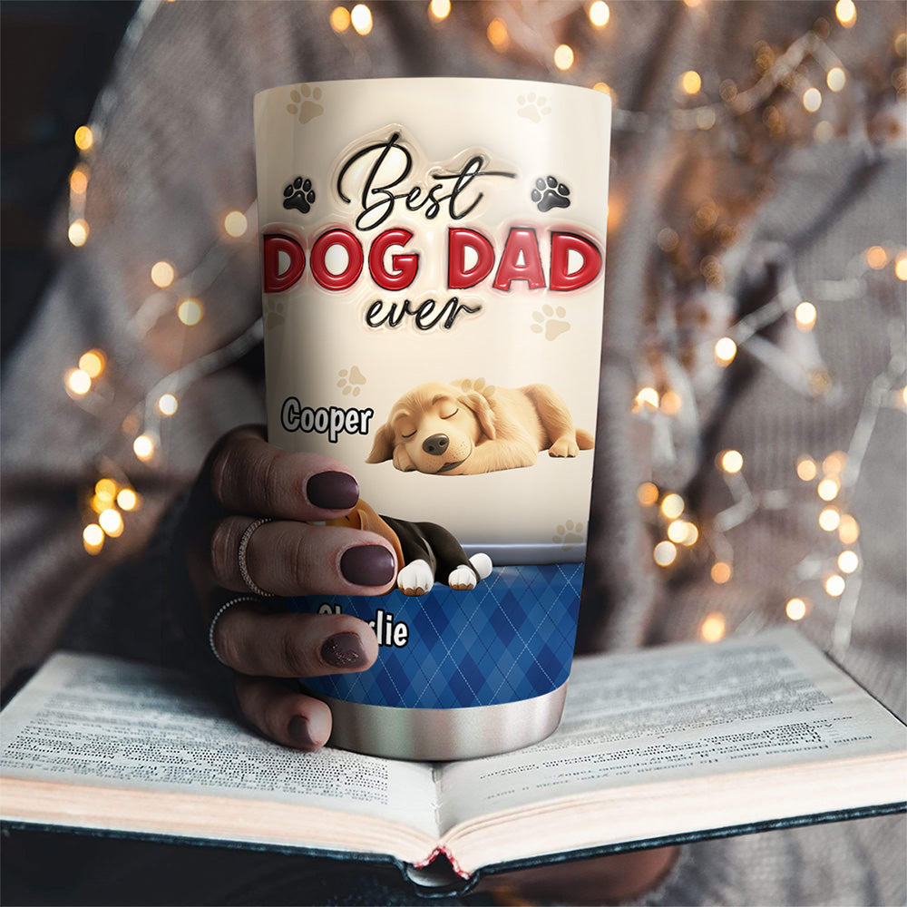 Best Personalized 3D Inflated Effect Tumbler for Handsome Dog Dads