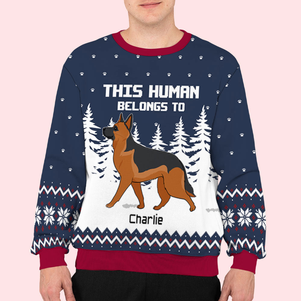 Human Belongs 2 - Customizable All-Over Printed Personalized Sweatshirt for Pet Lovers