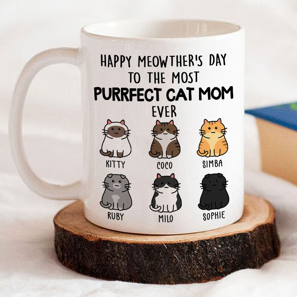 Purrfectly Personalized Custom Coffee Mug for Cat Moms