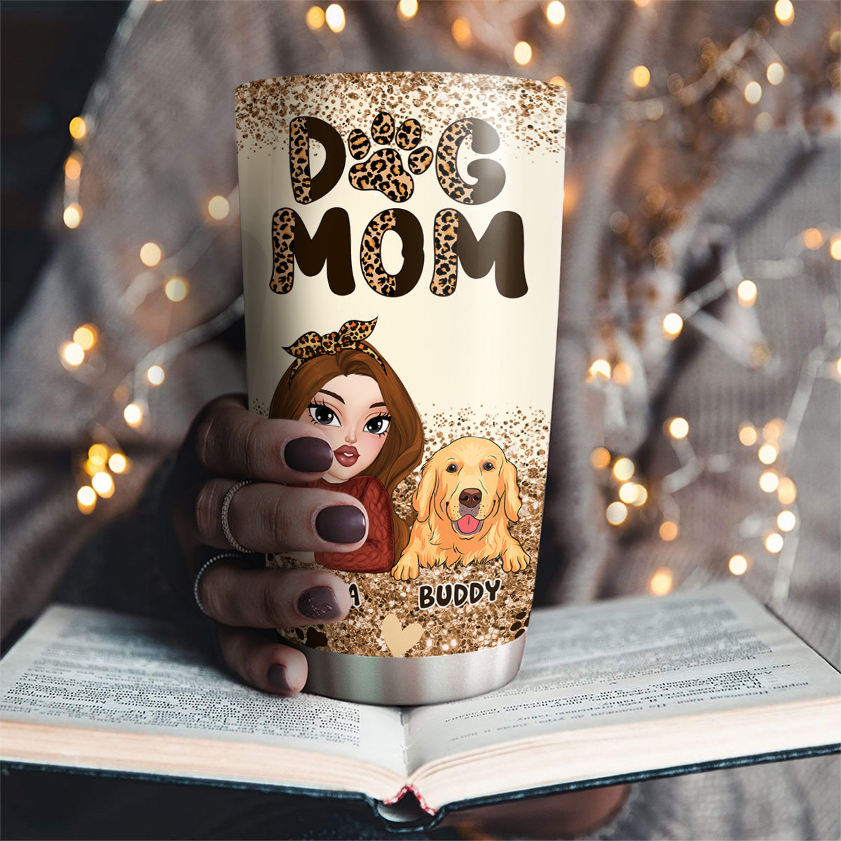 Forever Best Dog Mom - Personalized Custom Stainless Steel Tumbler