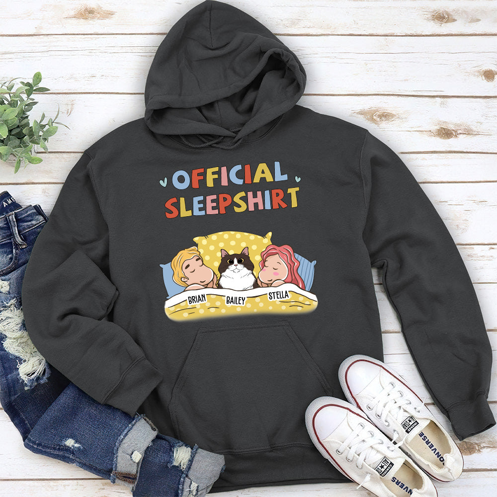 Personalized Custom Couple Sleeping Pet Sleepshirt Hoodie