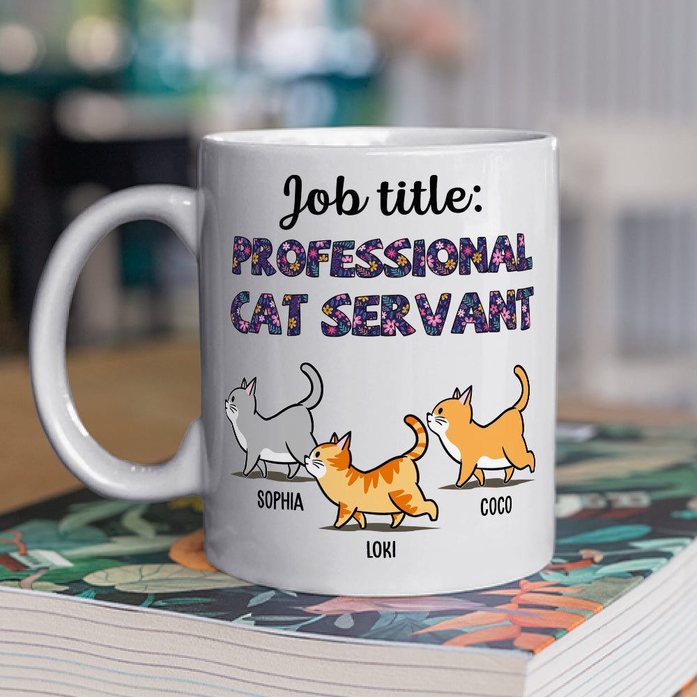 Customizable Professional Cat Servant Coffee Mug - Ideal Gift for Pet Lovers