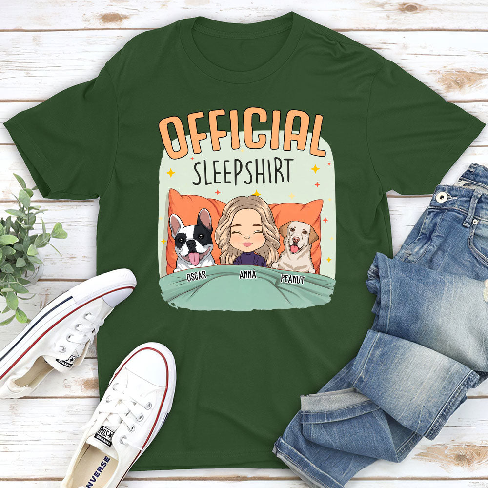 Personalized Unisex Sleep With My Dog T-shirt - Ideal Gift for Pet Lovers
