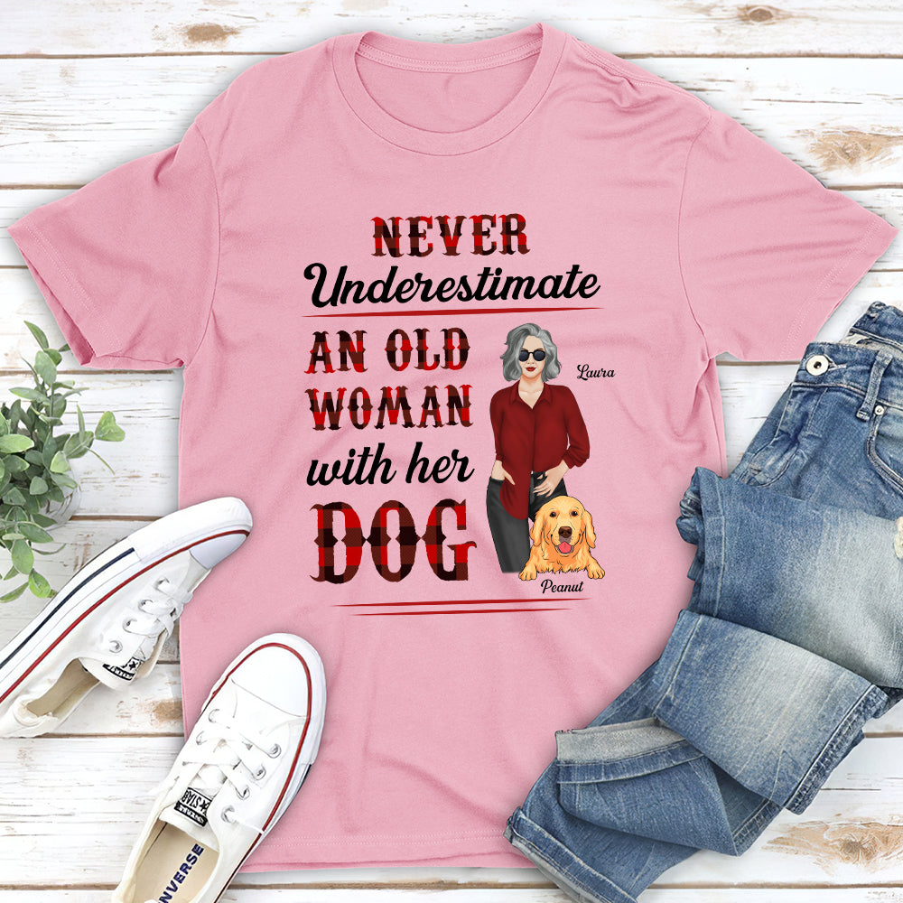 Personalized Custom Unisex 'An Old Woman' T-shirt - Ideal Gift for Pet Lovers
