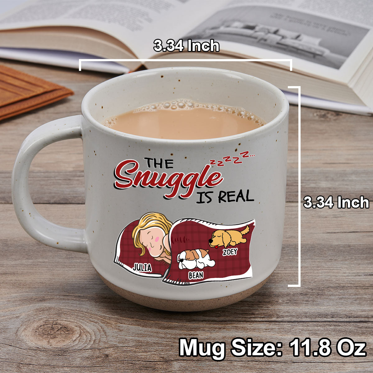 The Cozy Cuddle - Personalized Custom Ceramic Mug for Every Beverage