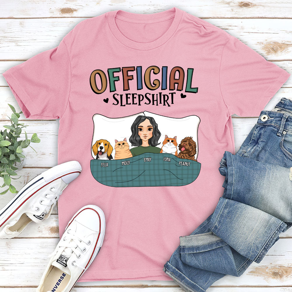 Personalized Custom Unisex Official Sleepshirt Featuring Pets - Ideal Gift for Pet Lovers