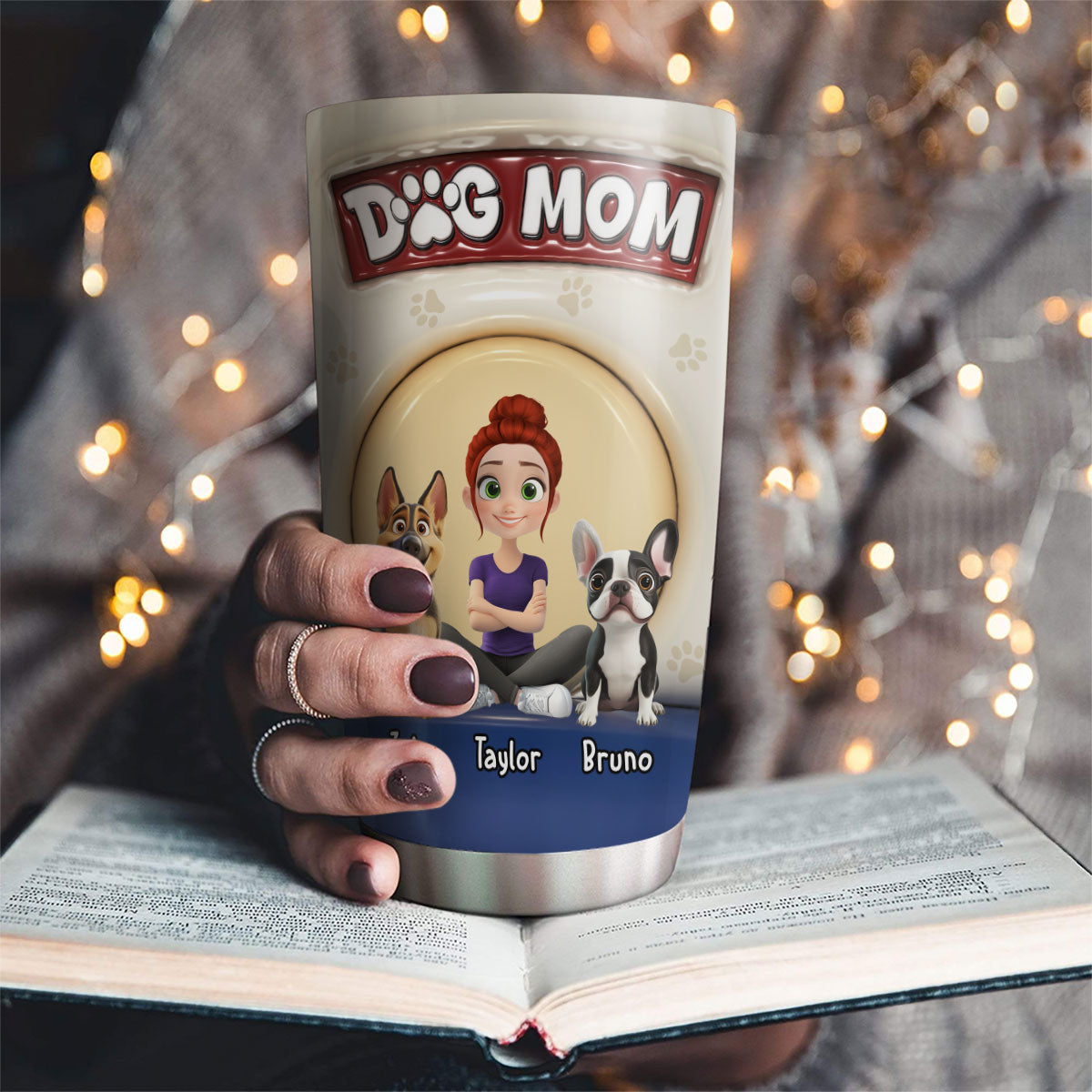 Personalized 3D Inflated Effect Custom Tumbler for Dog Lovers