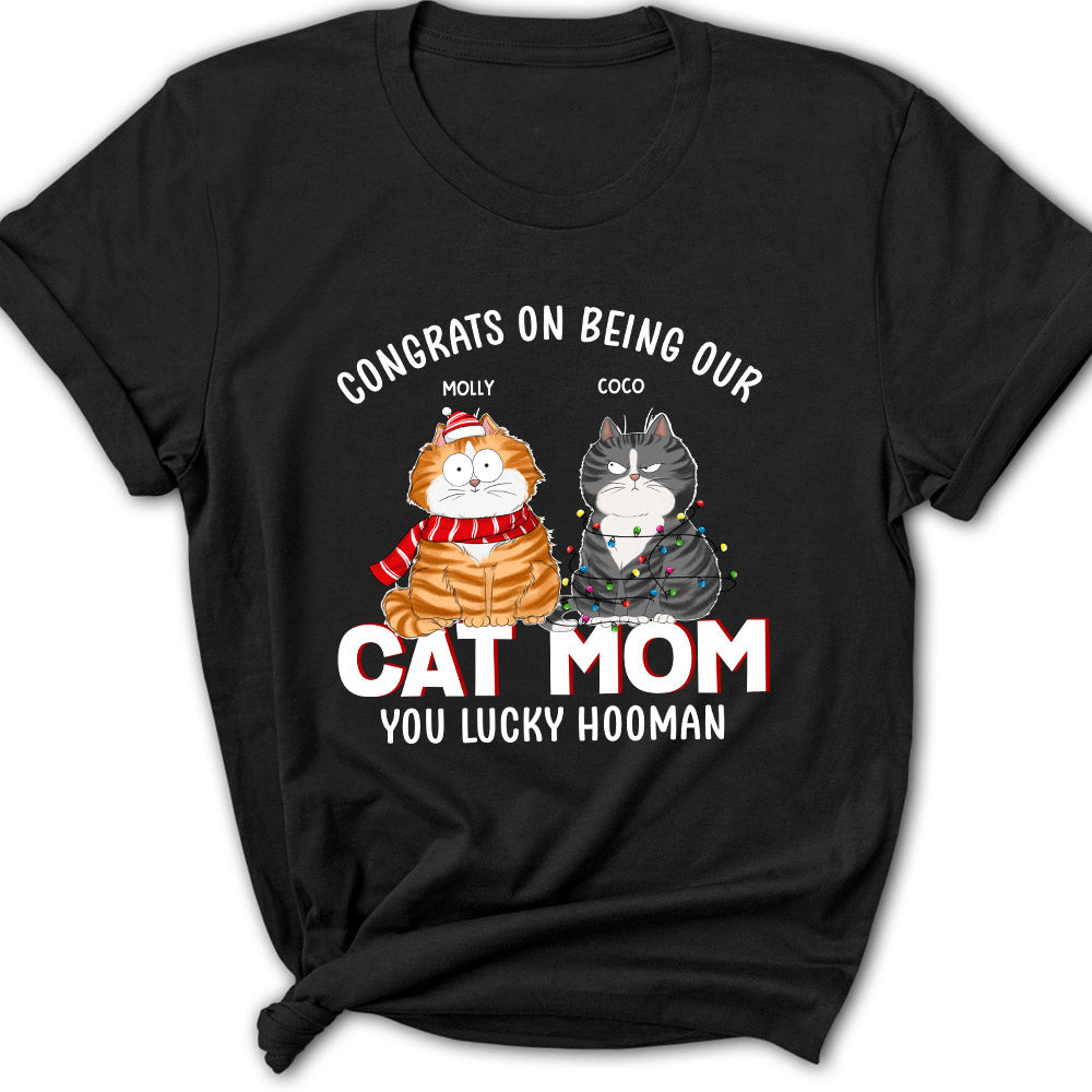 Personalized Custom Women's 'Congrats Hooman' Pet Lover T-shirt