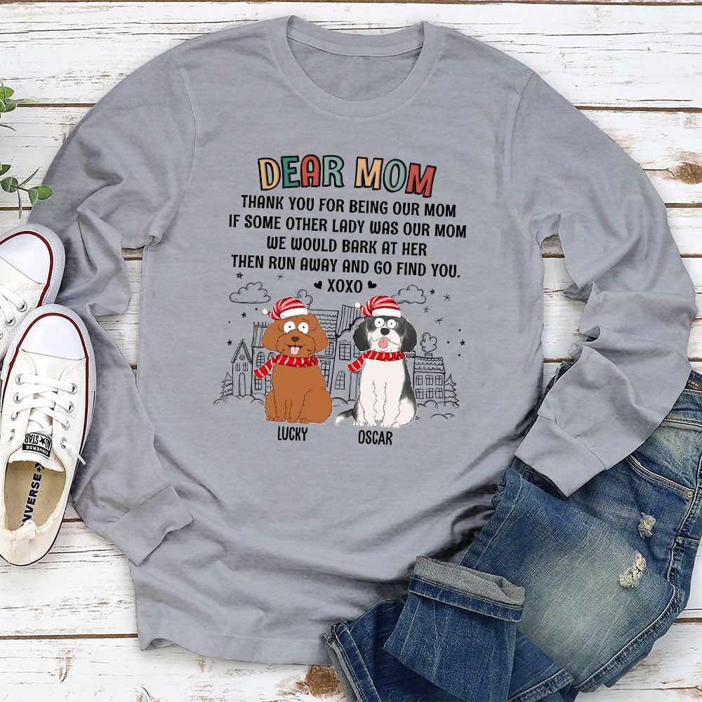 Dear Dad XOXO - Customizable Personalized Long Sleeve T - shirt for Pet Lovers