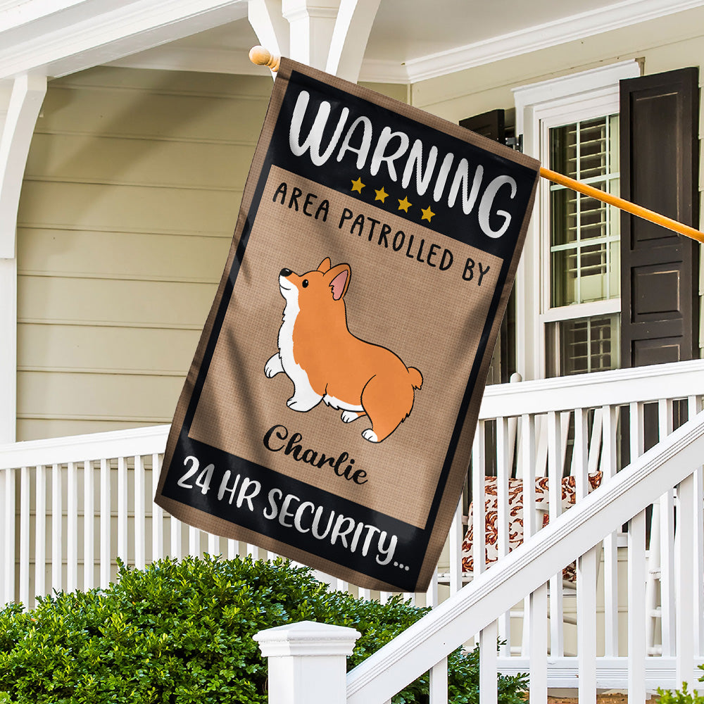 Customizable Personalized Garden Flag for Pet Lovers - Area Patrolled
