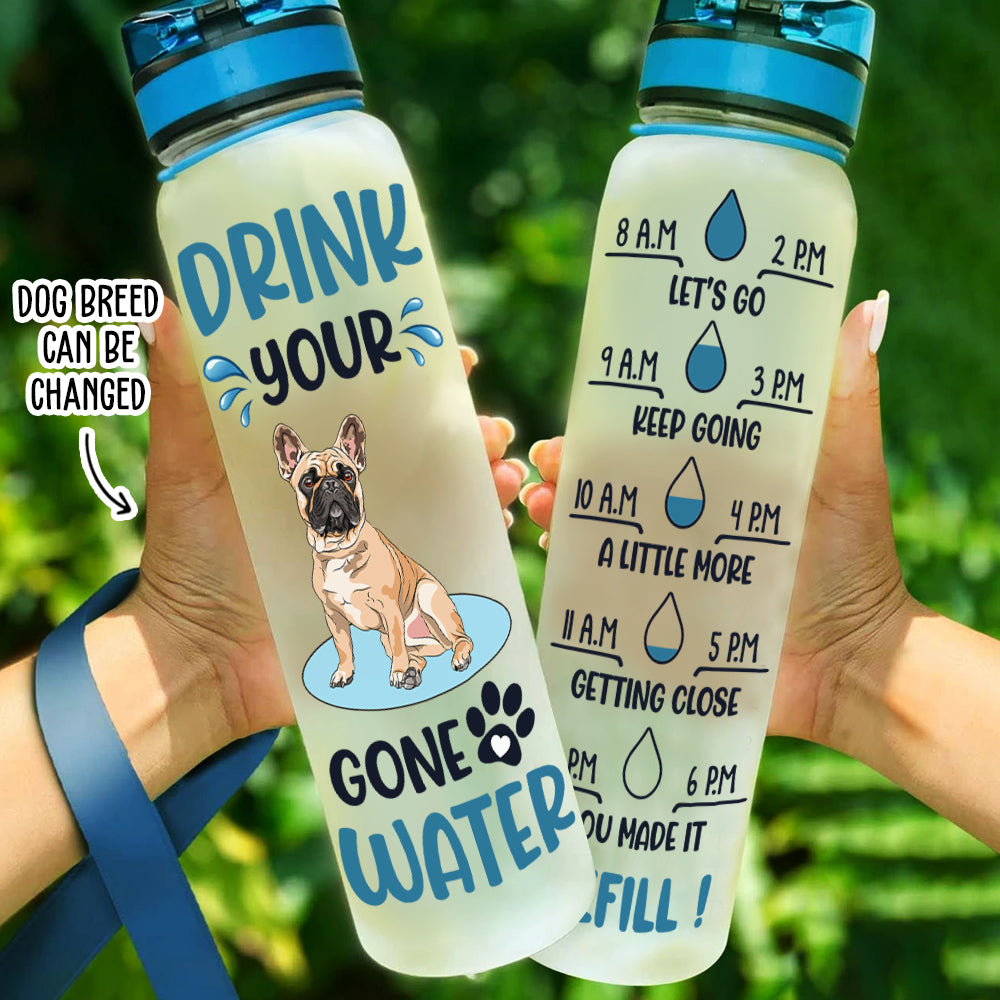 Personalized Custom Water Tracker Bottle - Ideal for Pet Lovers