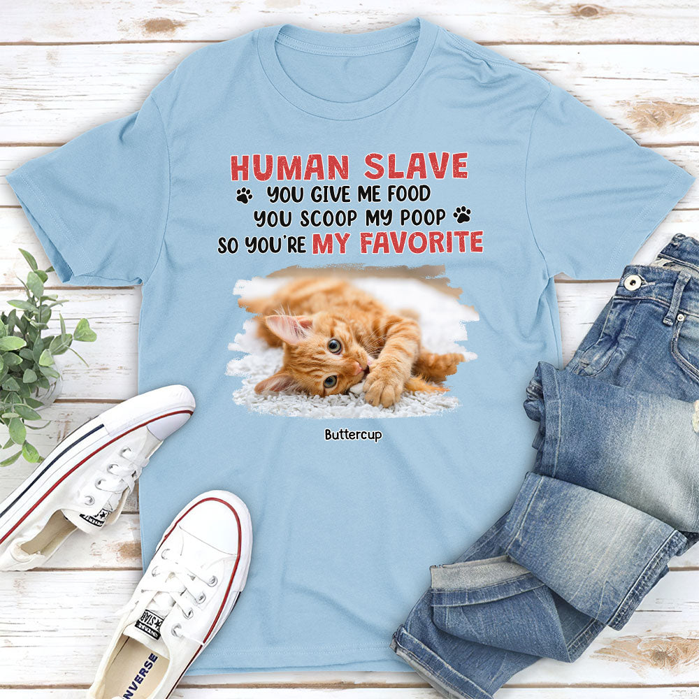 Hooman Give Me Food - Customizable Unisex Personalized T - shirt for Pet Lovers