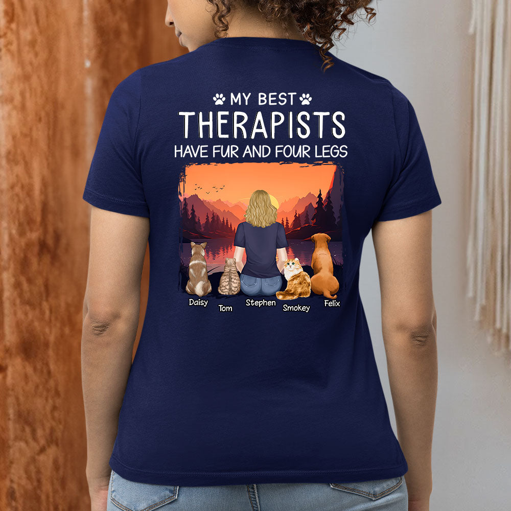 Best Therapist - Customized Personalized Women's Pet Lover T-shirt